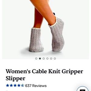 Bombas Cable Knit Gripper Slipper XS